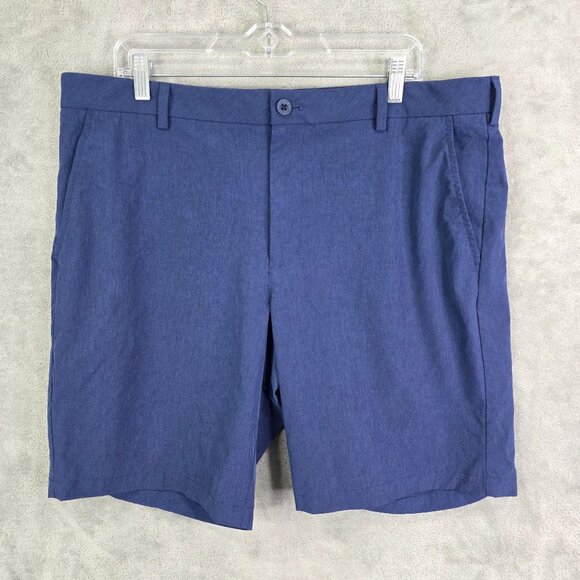 Mens IZOD Advantage Performance Blue Golf Shorts Polyester 9.5" Inseam Size 38 - Picture 2 of 10